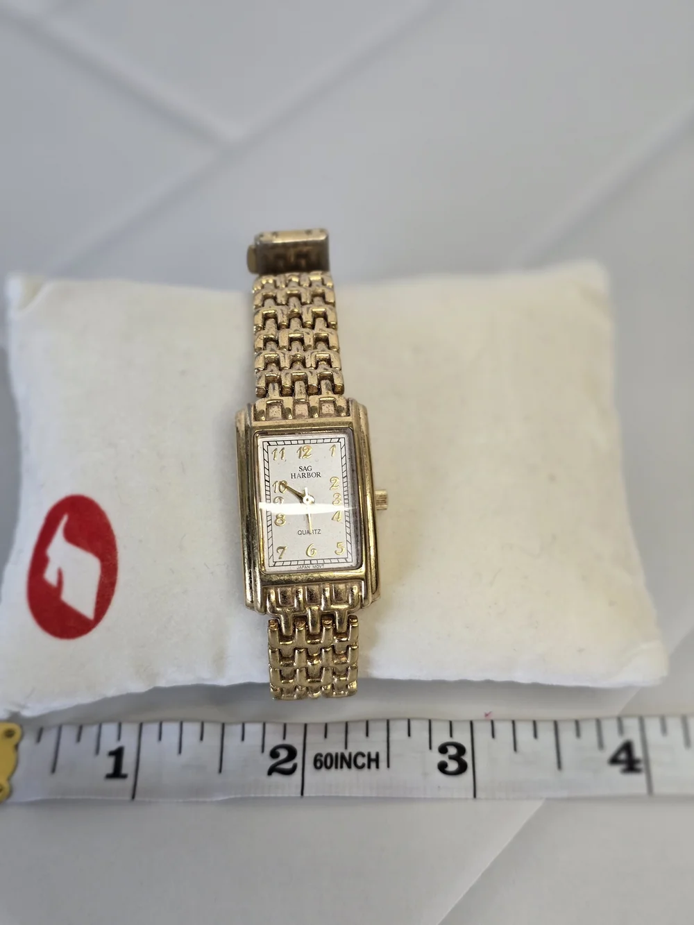 Sag Harbor Y2K Gold Tone Women's Rectangular Bracelet Watch